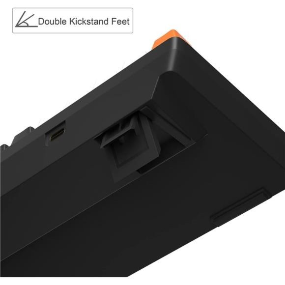 Portable 60% Mechanical Gaming Keyboard, MK-Box LED Backlit Compact 68 Keys - Picture 5 of 6